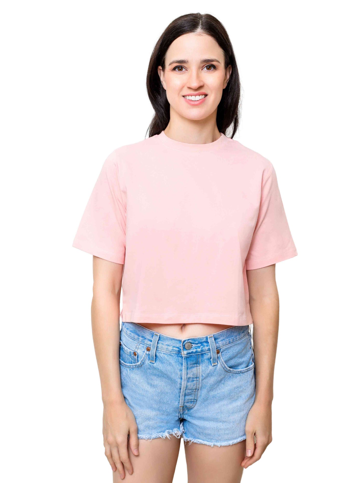 Coral Crush Oversized Crop Top