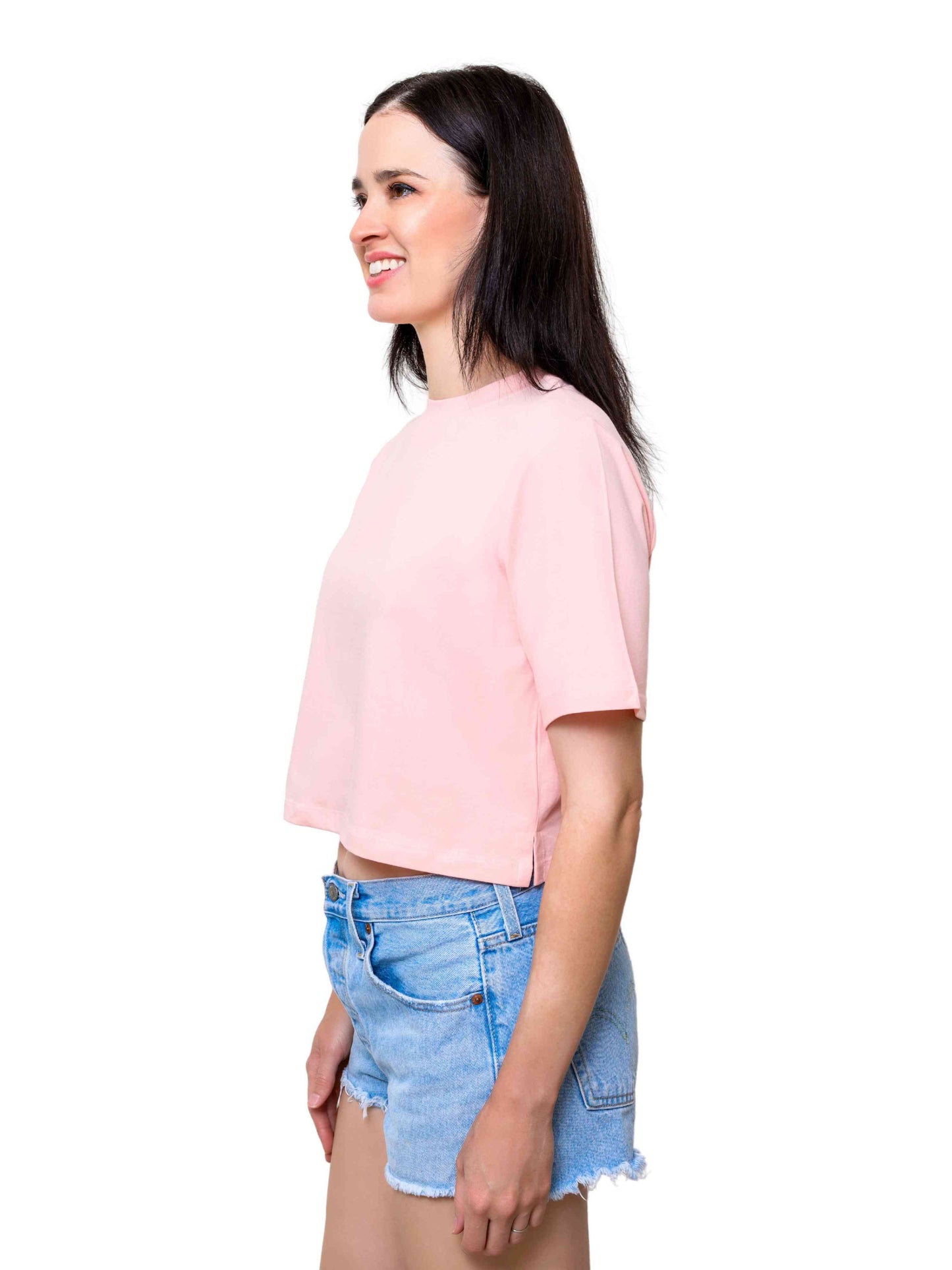 Coral Crush Oversized Crop Top