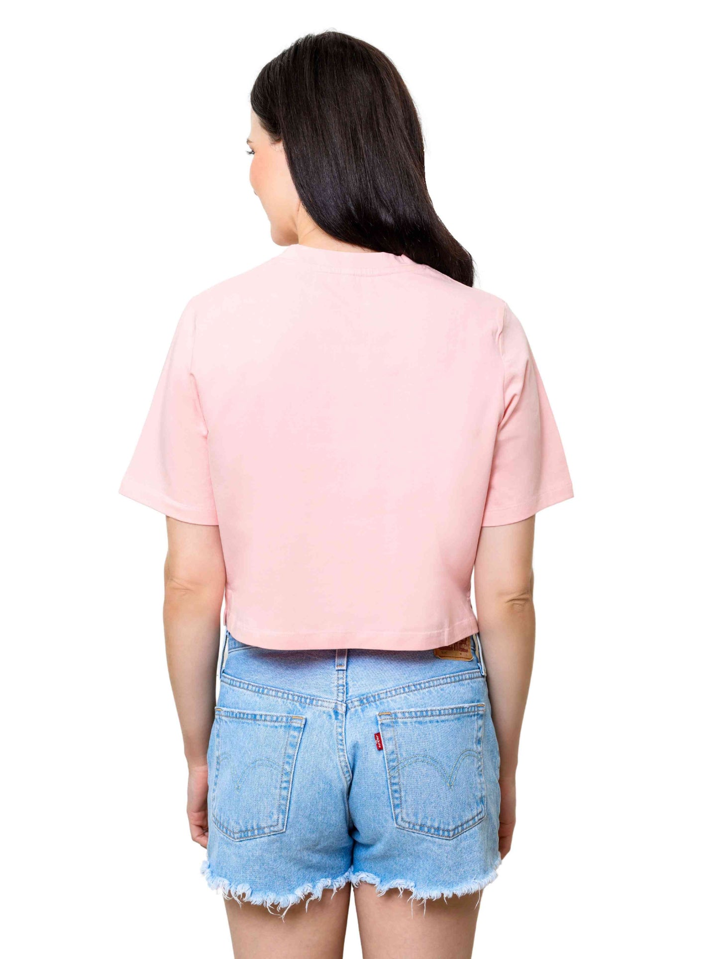 Coral Crush Oversized Crop Top