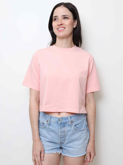 Coral Crush Oversized Crop Top